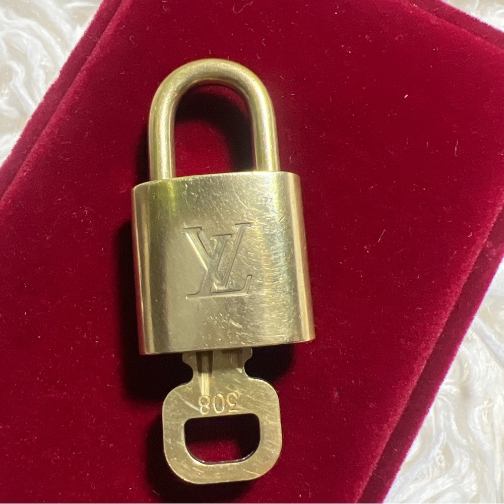 Louis Vuitton Gold Padlock with Key